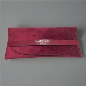 Marciano By Guess Plush Burgundy Glasses Case With Cloth
